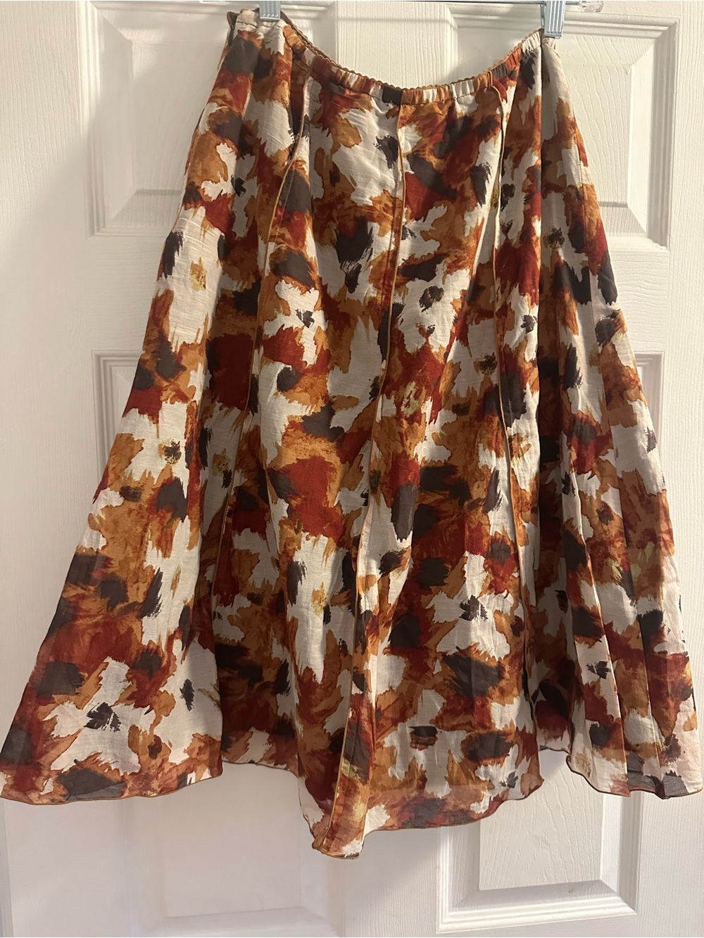 J Jill Silk Cotton Midi Skirt